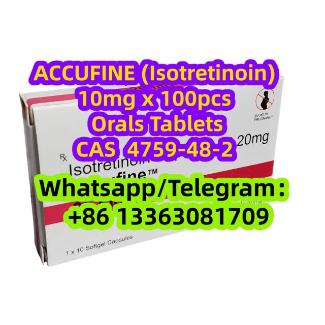 ACCUFINE (Isotretinoin) 10mg x 100pcs Orals Tablets CAS 4759-48-2