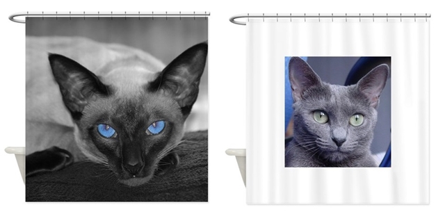 Koi koupelnov zvsy / Cat shower curtains