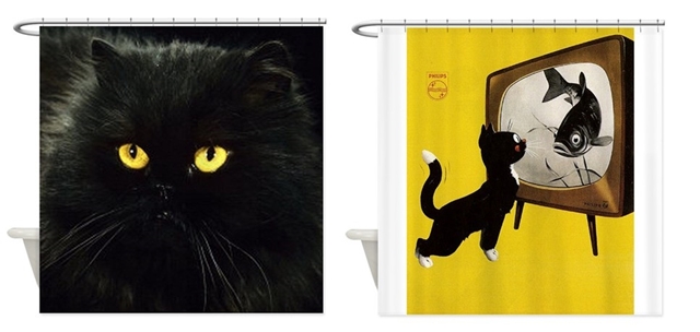 Koi koupelnov zvsy / Cat shower curtains